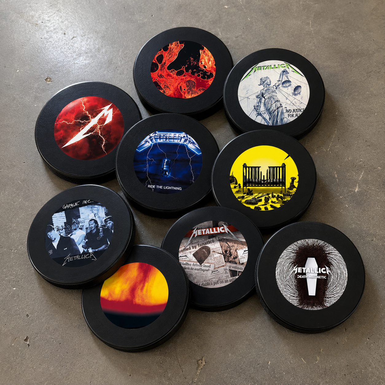 Metallica inspired 9 collectible discs